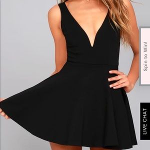 Lulus “I Feel Good” Black Skort Dress